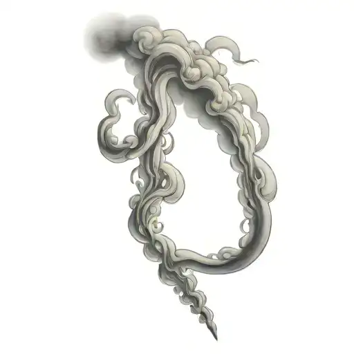 Filler Clouds and Smoke tattoo design idea