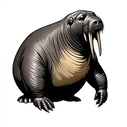 Walrus tattoo design idea