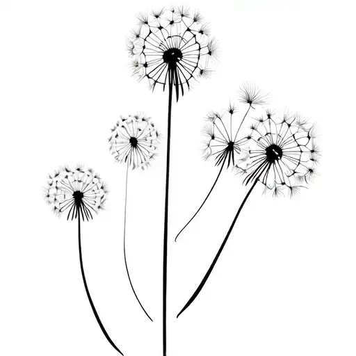 dandelion tattoo design idea
