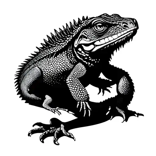 bearded dragon tattoo design idea