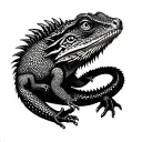 bearded dragon tattoo design idea