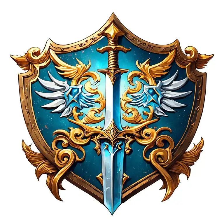 zelda shield, bleach sword, keyblade kingdom hearts tattoo design idea