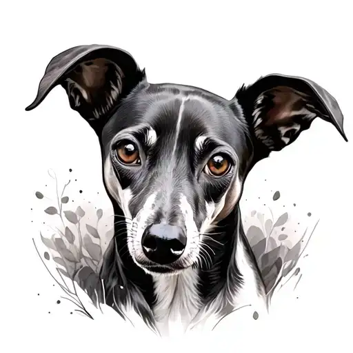 Whippet tattoo design idea