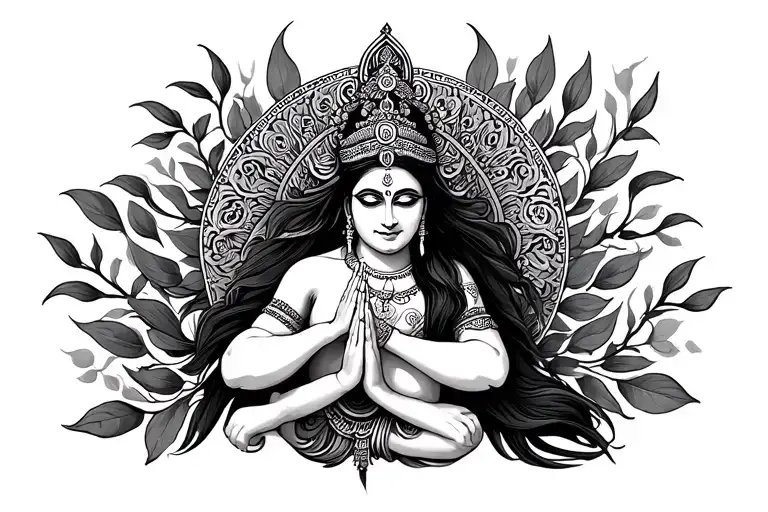 ॐ We offer our respectful obeisances to the Supreme Personality of Godhead, who is fragrant and enhances our auspiciousness. Free me from the bondage of death like Urvashi. tattoo design idea