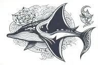 Manta Ray made tattoo design idea