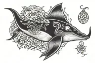 Manta Ray made tattoo design idea