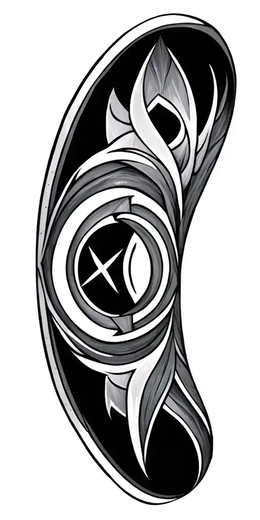 nordic rune circle tattoo design idea