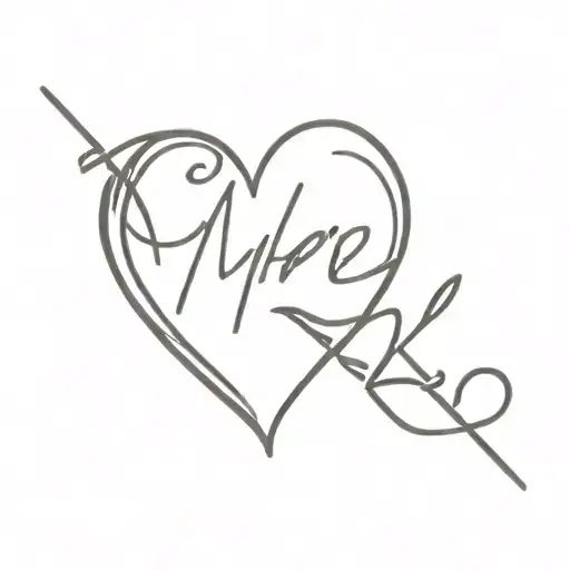 broken heart with name tattoo design idea