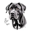Rhodesian Ridgeback tattoo design idea