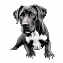 Rhodesian Ridgeback tattoo design idea