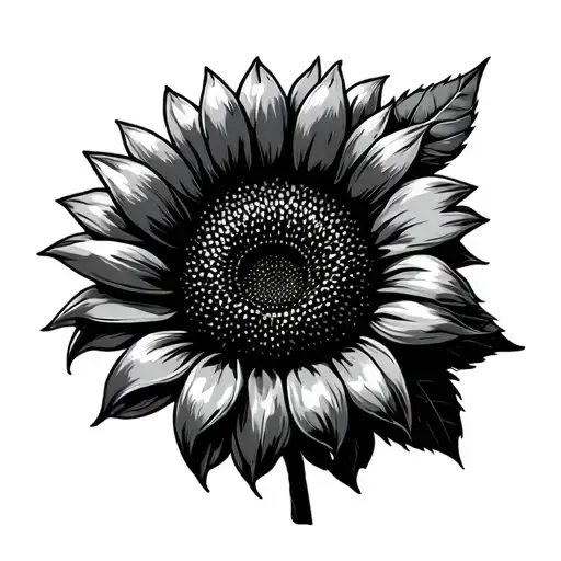 sunflower tattoo design idea