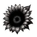 sunflower tattoo design idea