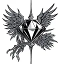 bdsm diamond 7 heavenly virtues tattoo design idea