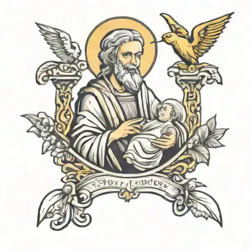 Saint Joseph tattoo design idea