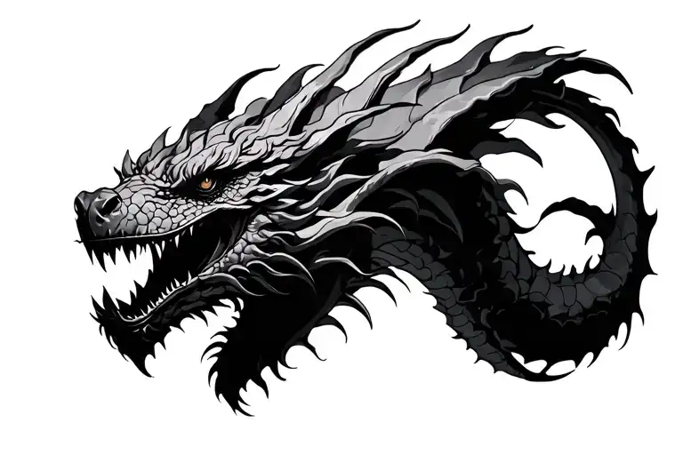 hydra dragon tattoo design idea