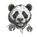 Panda paw print simple tattoo tattoo design idea