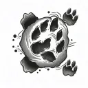 Panda paw print simple tattoo tattoo design idea