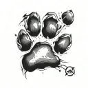 Panda paw print simple tattoo tattoo design idea