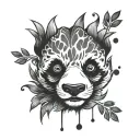 Panda paw print simple tattoo tattoo design idea