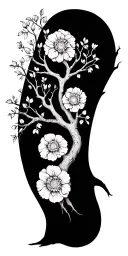 tree made tattoo design idea
