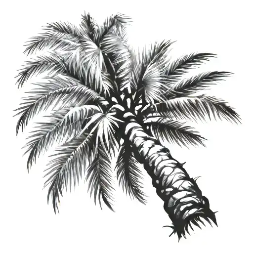 palm oil tree tattoo design idea
