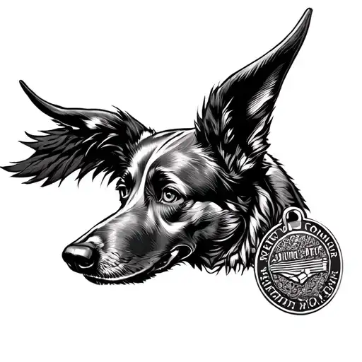 Gleep, Merlin 1-1, military dog tag tattoo design idea