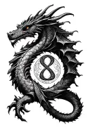 Skyrim dragon language rune symbol intertwined tattoo design idea