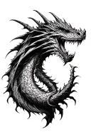 Skyrim dragon language rune symbol intertwined tattoo design idea