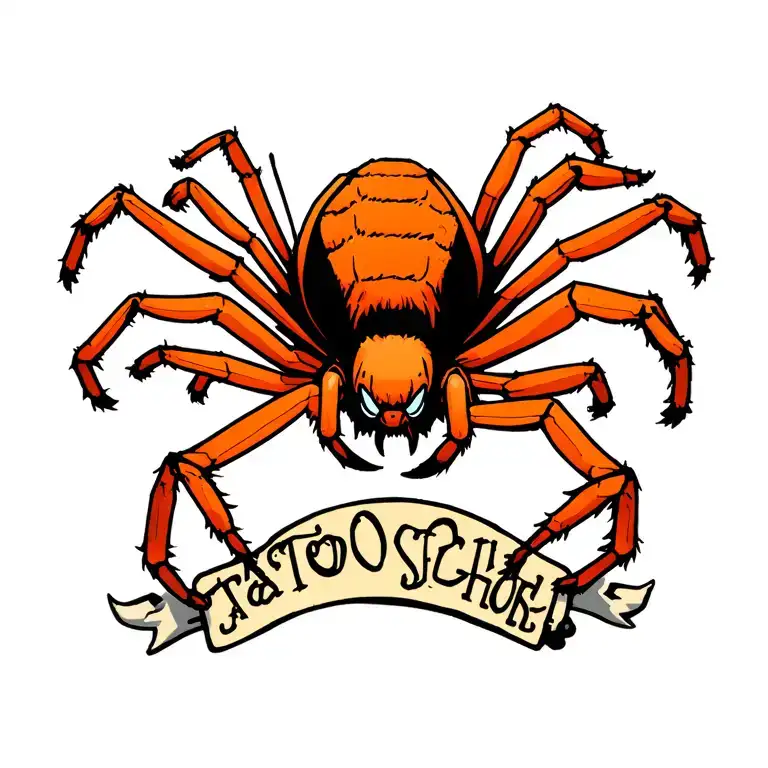 spiders together tattoo design idea