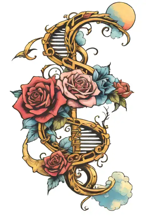 double helix in the sky tonight  tattoo design idea
