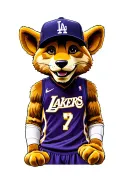 denver bronco mascot wearing kobe Bryant logo jersey with LA dodgers hat tattoo design idea