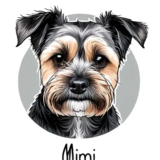 "Mimi" Border Terrier tattoo design idea