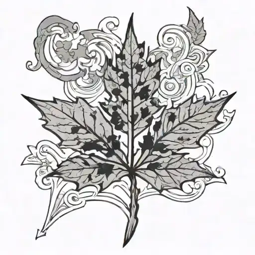 map of punjab map, a maple leaf, Naruto tattoo design idea