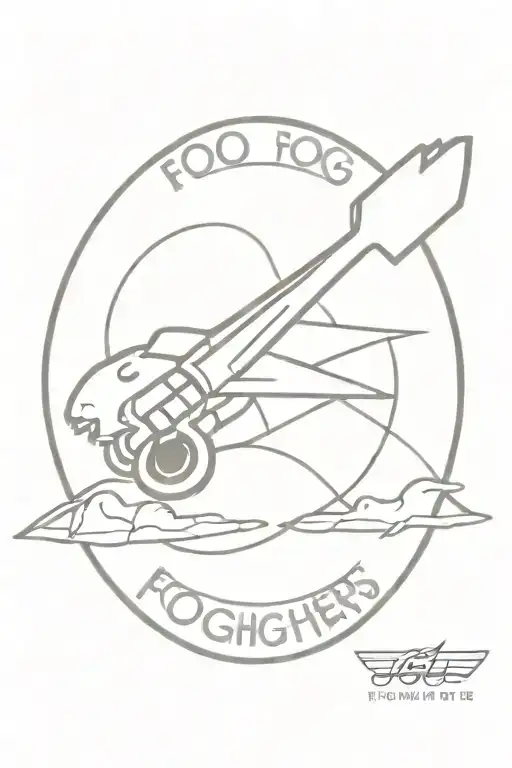 baking Foo Fighters logo tattoo design idea