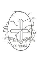 baking Foo Fighters logo tattoo design idea