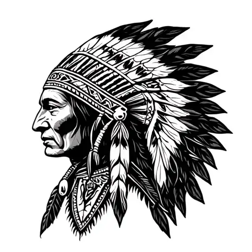 Blackfoot native american tattoo design idea