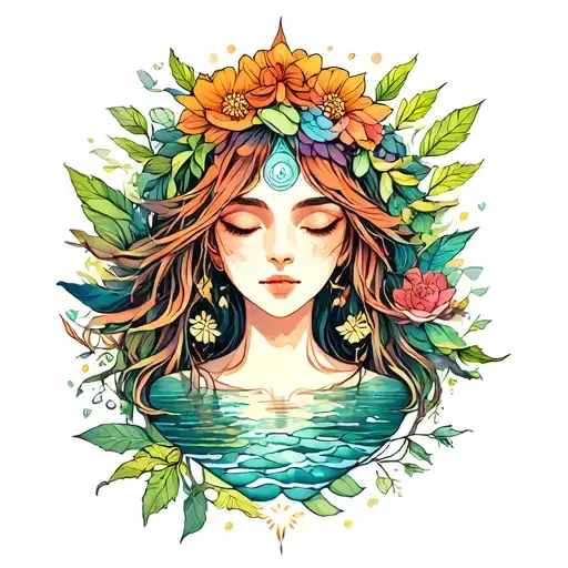 spiritual healing journey through nature inspired tattoo tattoo design idea