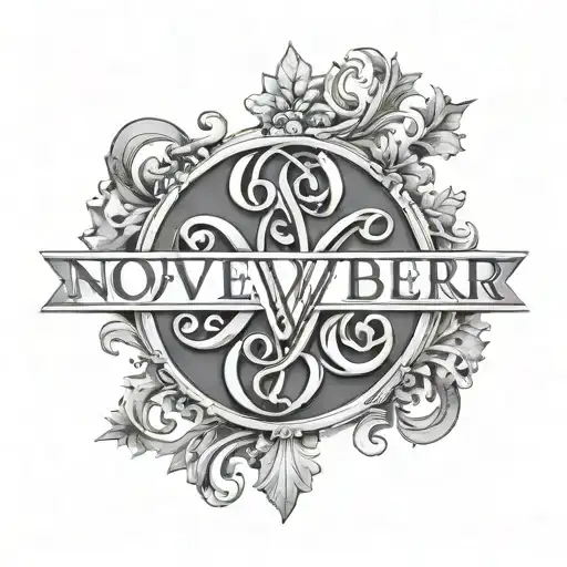 ROMAN NUMERAL FONT FOR NOVEMBER 2 1987 WITH INIFINITY tattoo design idea