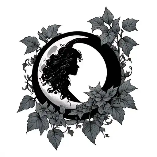 Ivy moon rising tattoo design idea