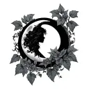 Ivy moon rising tattoo design idea