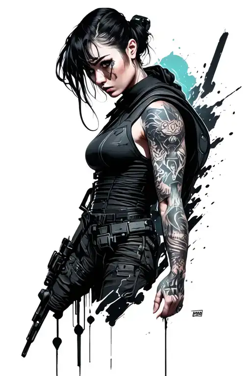 cyberpunk 2077 tattoo design idea