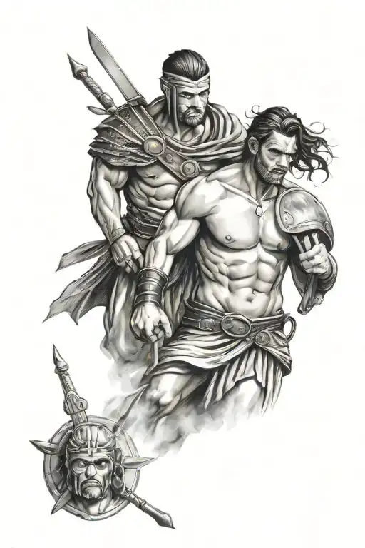 spartacus and roma tattoo design idea