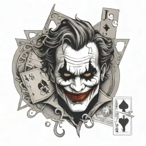 Joker Tattoo Not from Batman but the Joker Card with the Deep meaning about how Psycho I am tattoo design idea