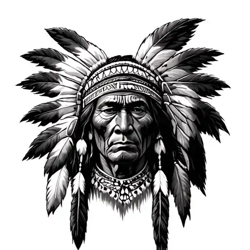 Blackfoot Indian tattoo design idea
