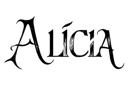 "Alicia" tattoo design idea