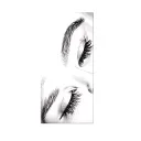 a woman's eyelashes tattoo design idea
