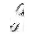 a woman's eyelashes tattoo design idea