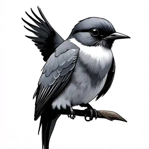swallow bird tattoo design idea