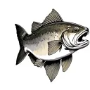 Trout tattoo design idea