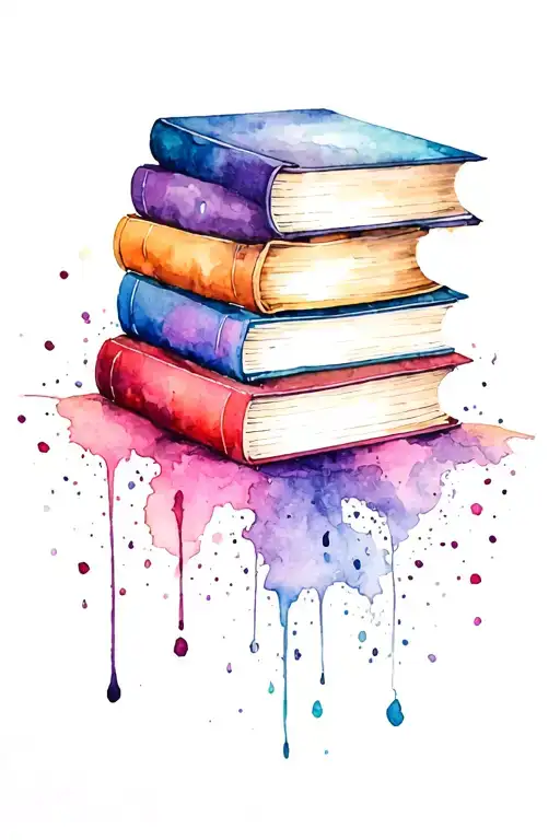 fantasy books tattoo design idea